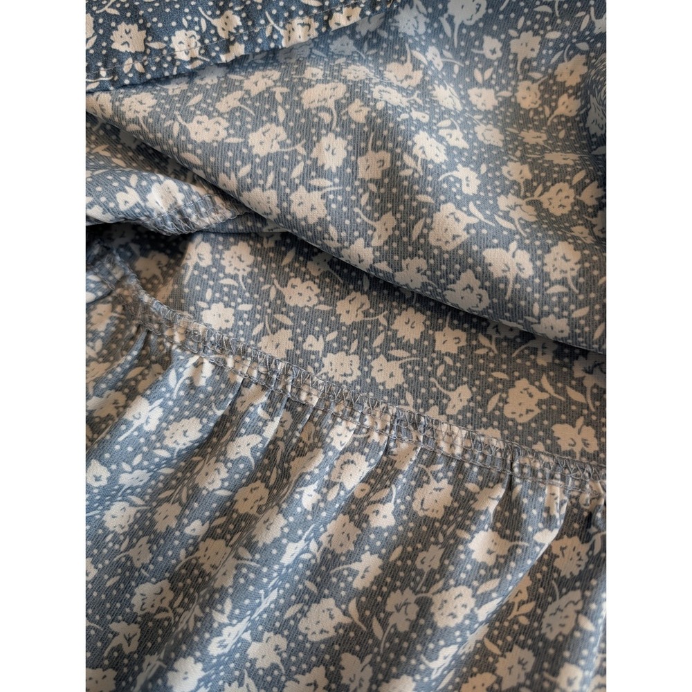 Cottagecore Floral Smocked Midi Dress Billow Puff Sleeve Romantic Flowy Boho - Picture 4 of 7